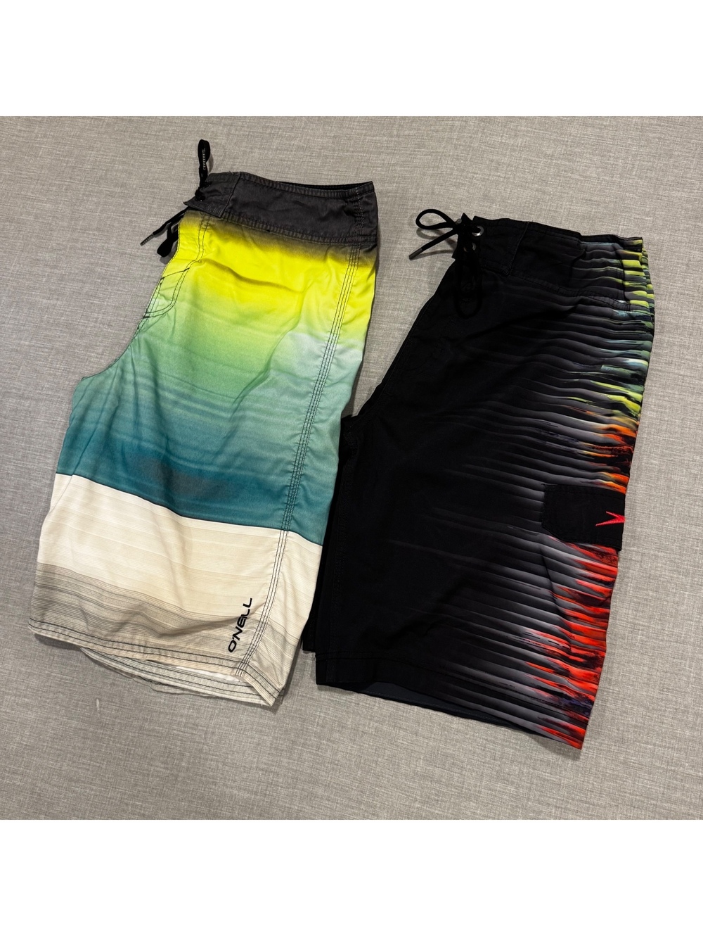 Men’s Swim Trunks Lot of 2 O’Neill & Speedo Board Shorts Size 32 Beach Pool